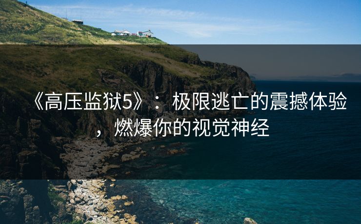 《高压监狱5》：极限逃亡的震撼体验，燃爆你的视觉神经