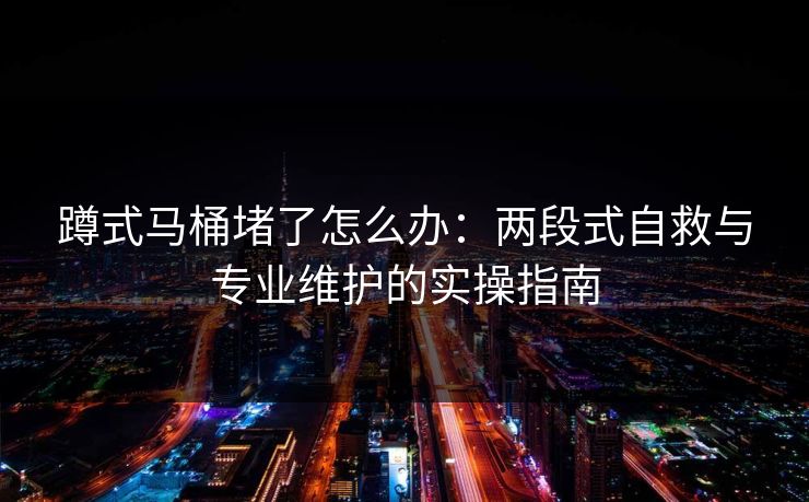 蹲式马桶堵了怎么办：两段式自救与专业维护的实操指南